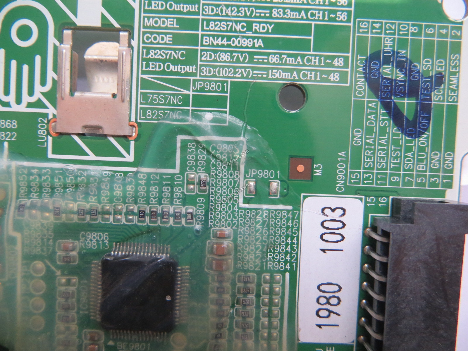 Samsung BN44-00991A L82S7NC_RDY BN4400991A Fonte De Alimentação Unidade/ LED Placa Driver QN82Q70RAFXZA QN85Q7DRAFXZA, usado 