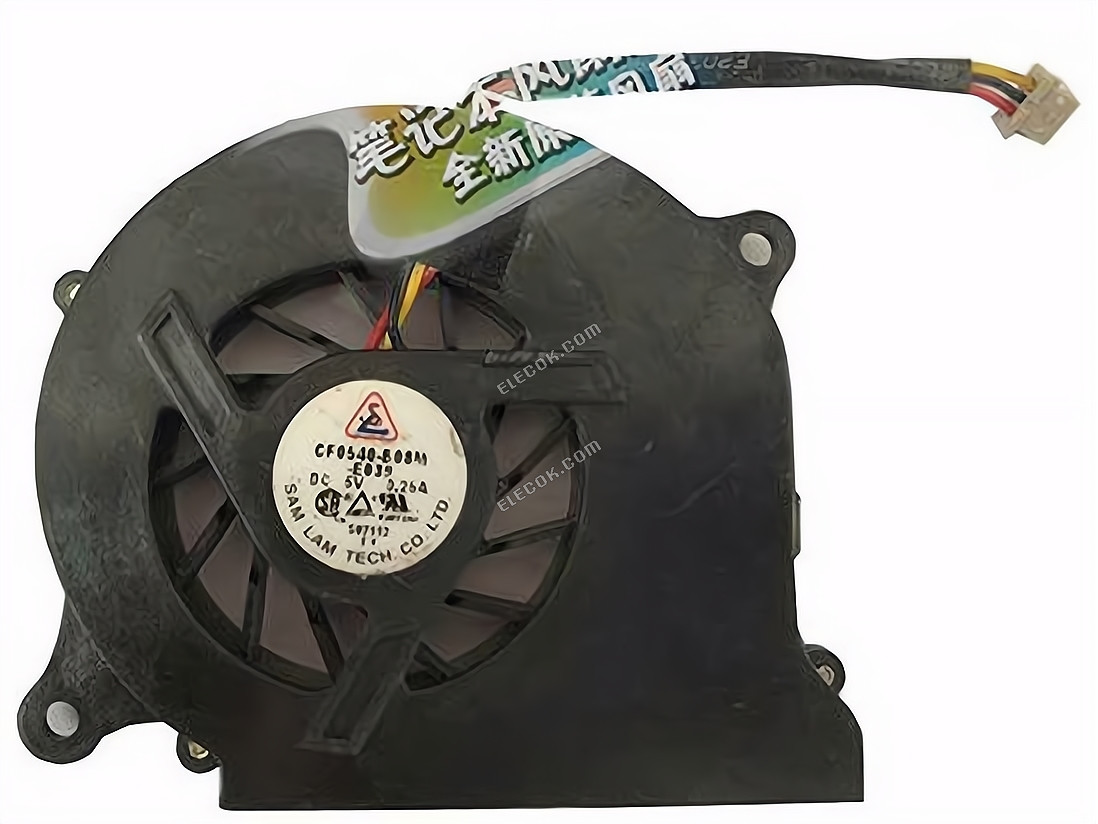 SAM LAM CF0540-B08M-E039 Jahutusventilaator 5V 0,25A, Bare ventilaator 3 juhtmega 