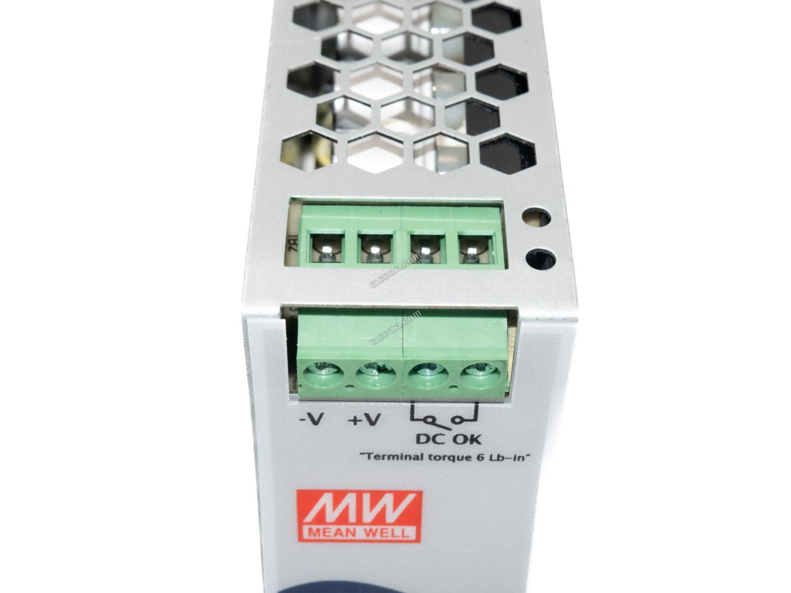 Mean Well WDR-60-24 Single Output Industrial Power Supply 60W 24V - Din Rail 