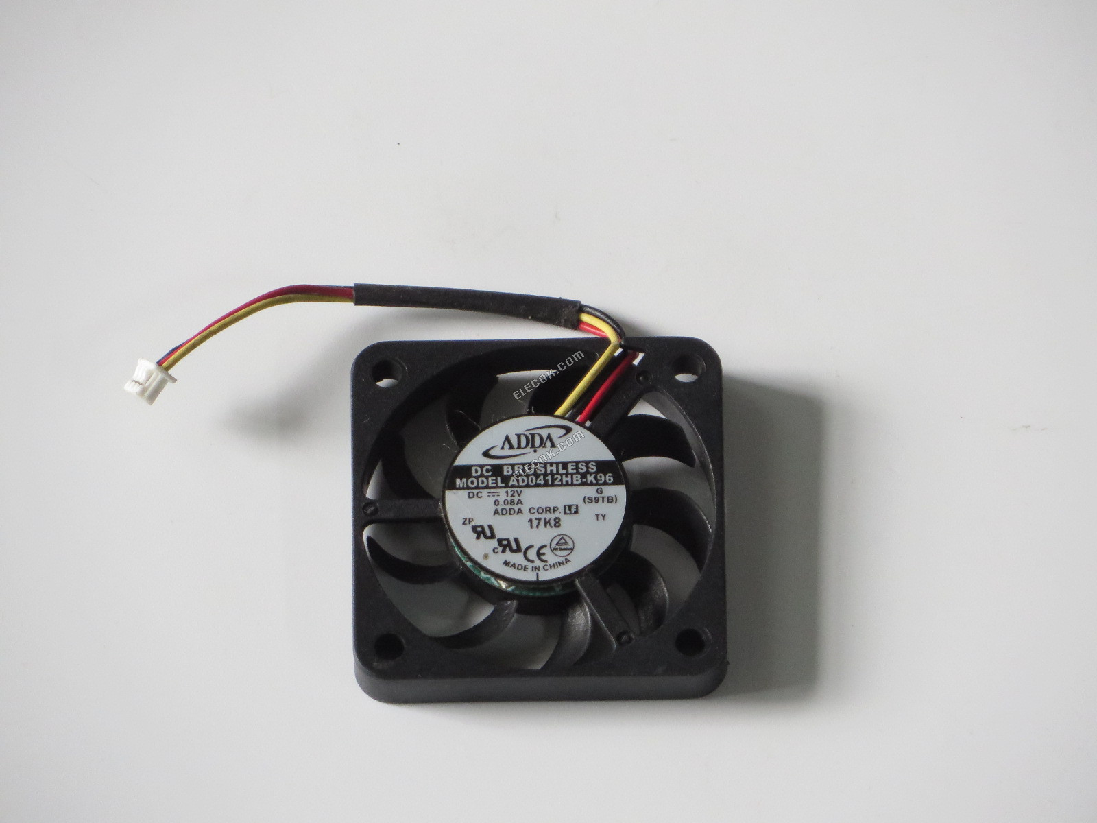ADDA AD0412HB-K96 12V 0.08A 3wires DC Cooling Fan Refurbished 