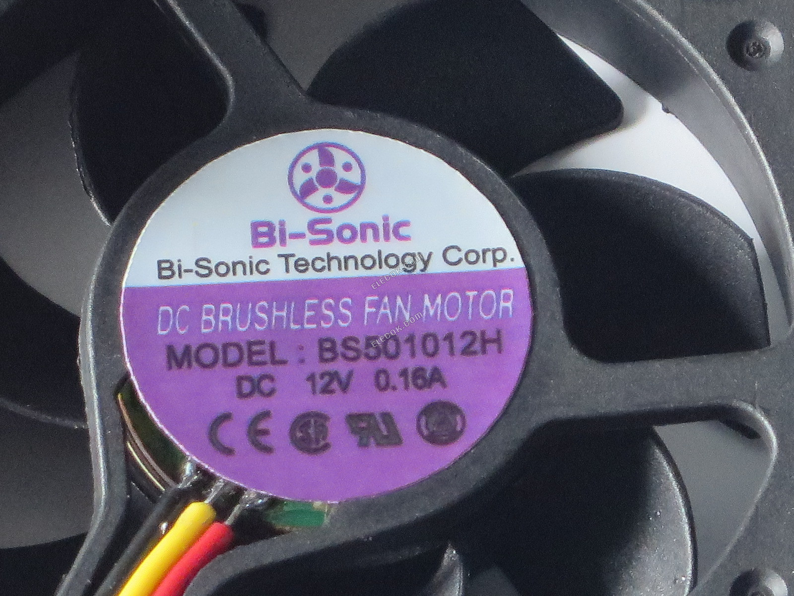 Bi-sonic BS501012H 12V 0.16A 3wires cooling fan 