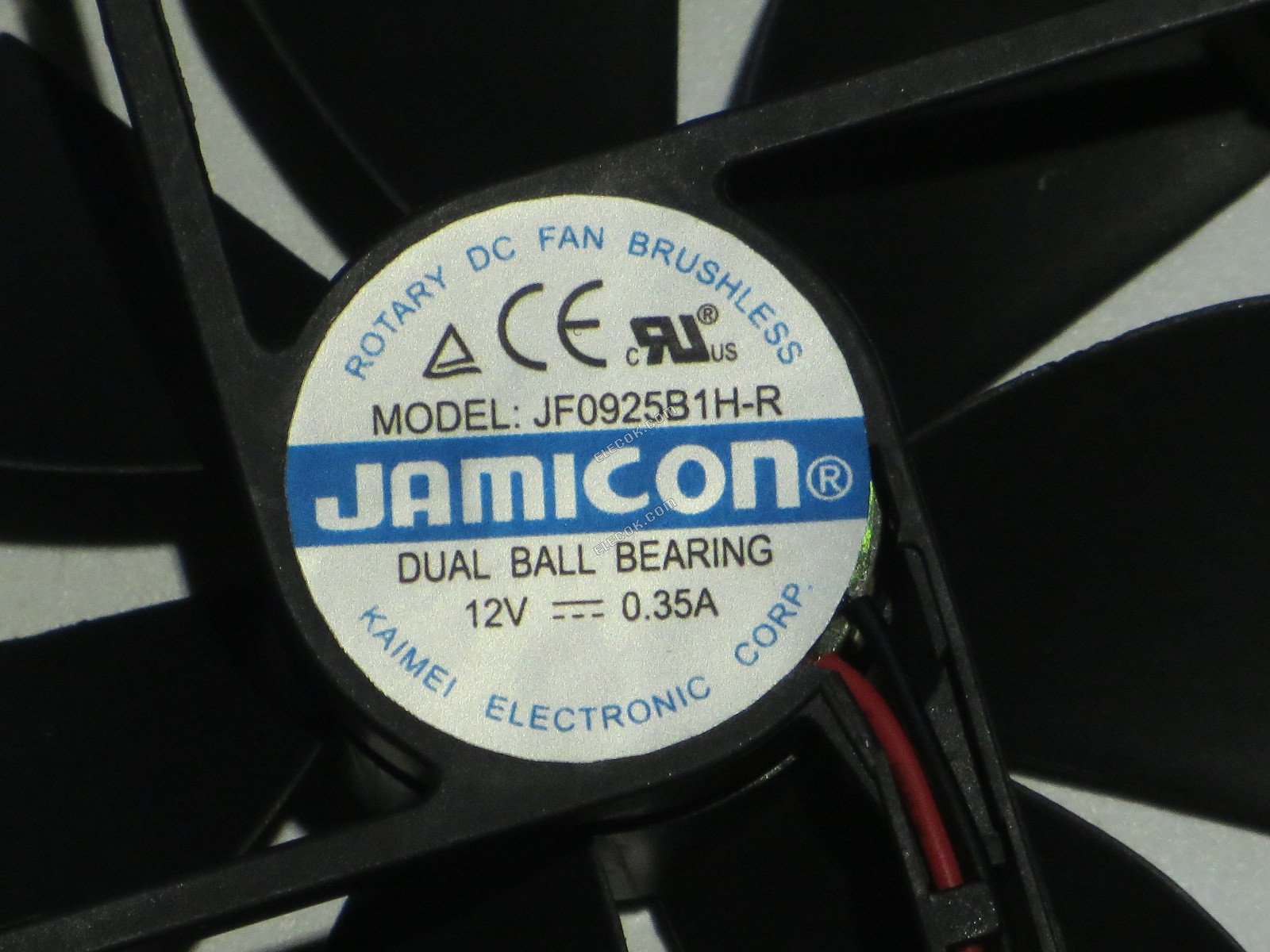 JAMICON JF0925B1H-R 12V 0.35A 2wires Cooling Fan 