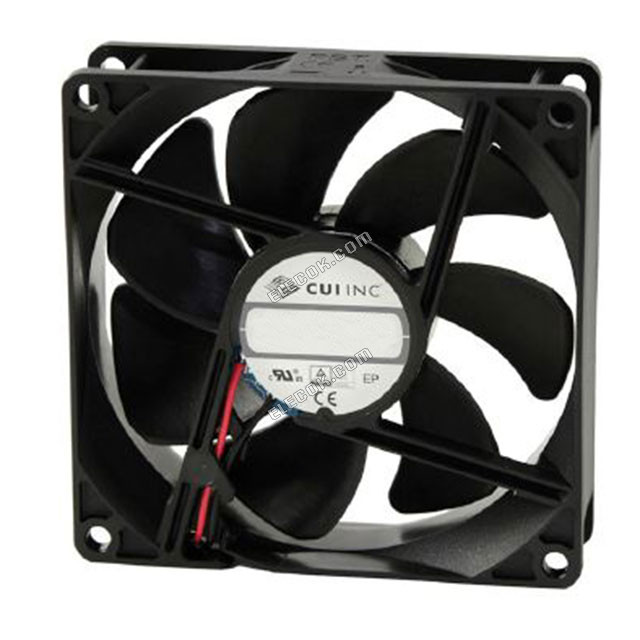 CFM-9225V-224-280-20 CUI, Inc. FAN AXIAL 92X25MM 24VDC WIRE 3 Wire Leads 