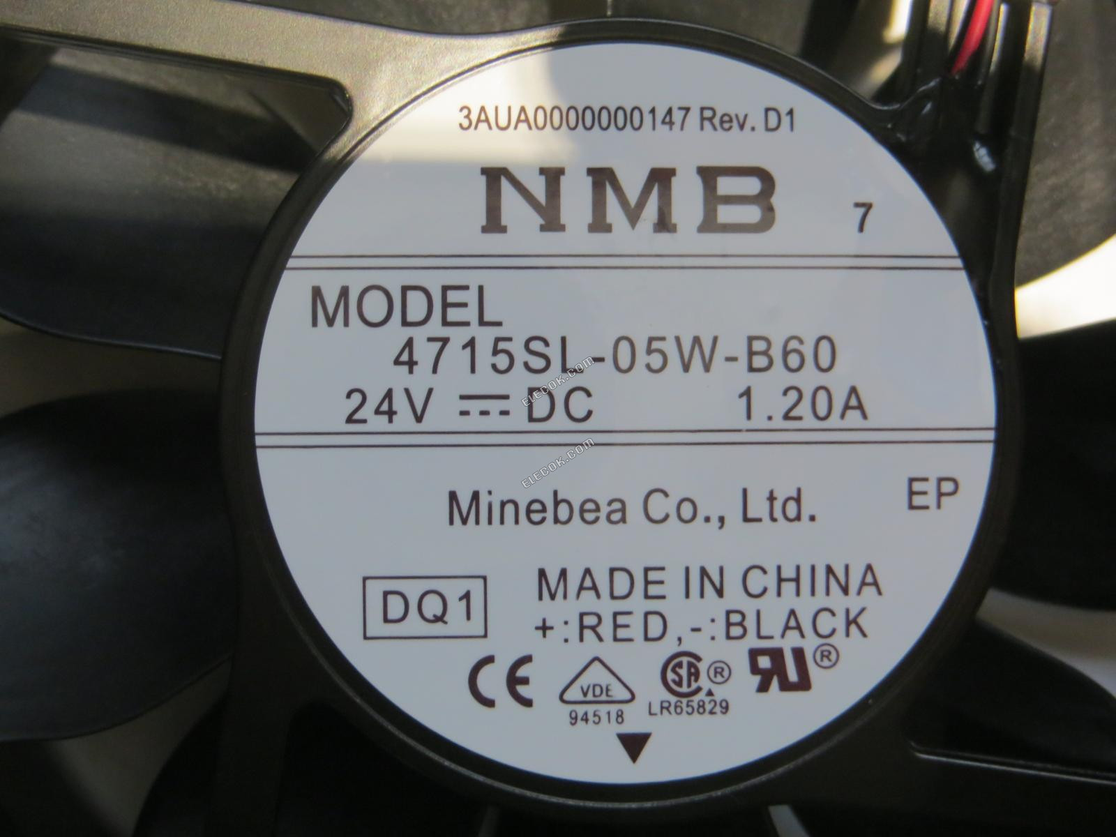 NMB 4715SL-05W-B60 12038 DC 24V IP55 1.20A 2 fili Impermeabile Assiale Ventola Di Raffreddamento 