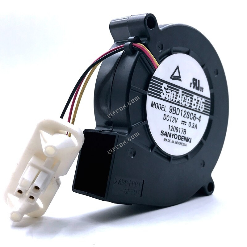 Sanyo 9BD12SC6 12V 0.3A Cooling Fan 