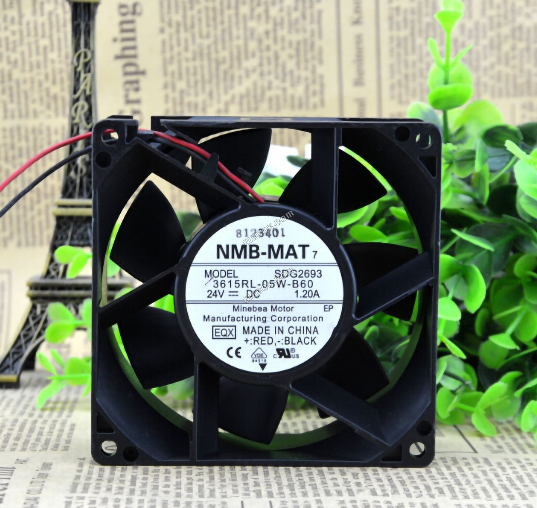 NMB 3615RL-05W-B60 24V 1.20A 2wires cooling fan 