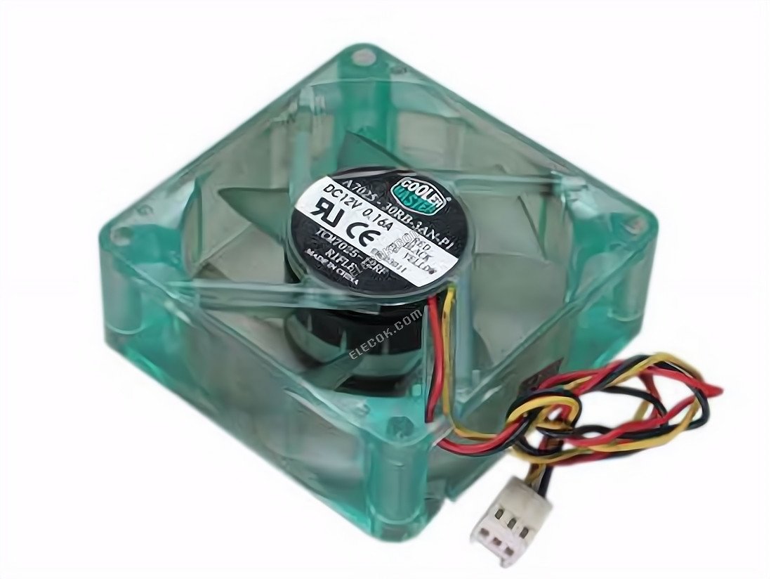 Cooler Master TCM7025-12RF Server - Square Fan A7025-30RB-3AN-P1, sq70x70x25, w200x3x3, 12V 0.16A 3-wire 