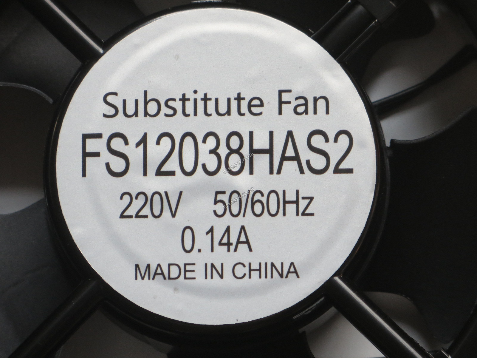 Kunpeng FS12038HAS2 220V 50/60HZ 0.14A 2wires Cooling Fan, substitute 