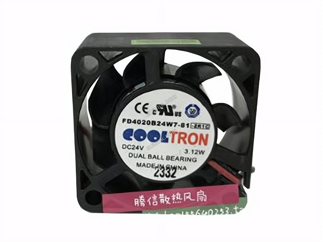 Y.S.TECH FD4020B24W7-81 24V 3,12W 2fios ventoinha 
