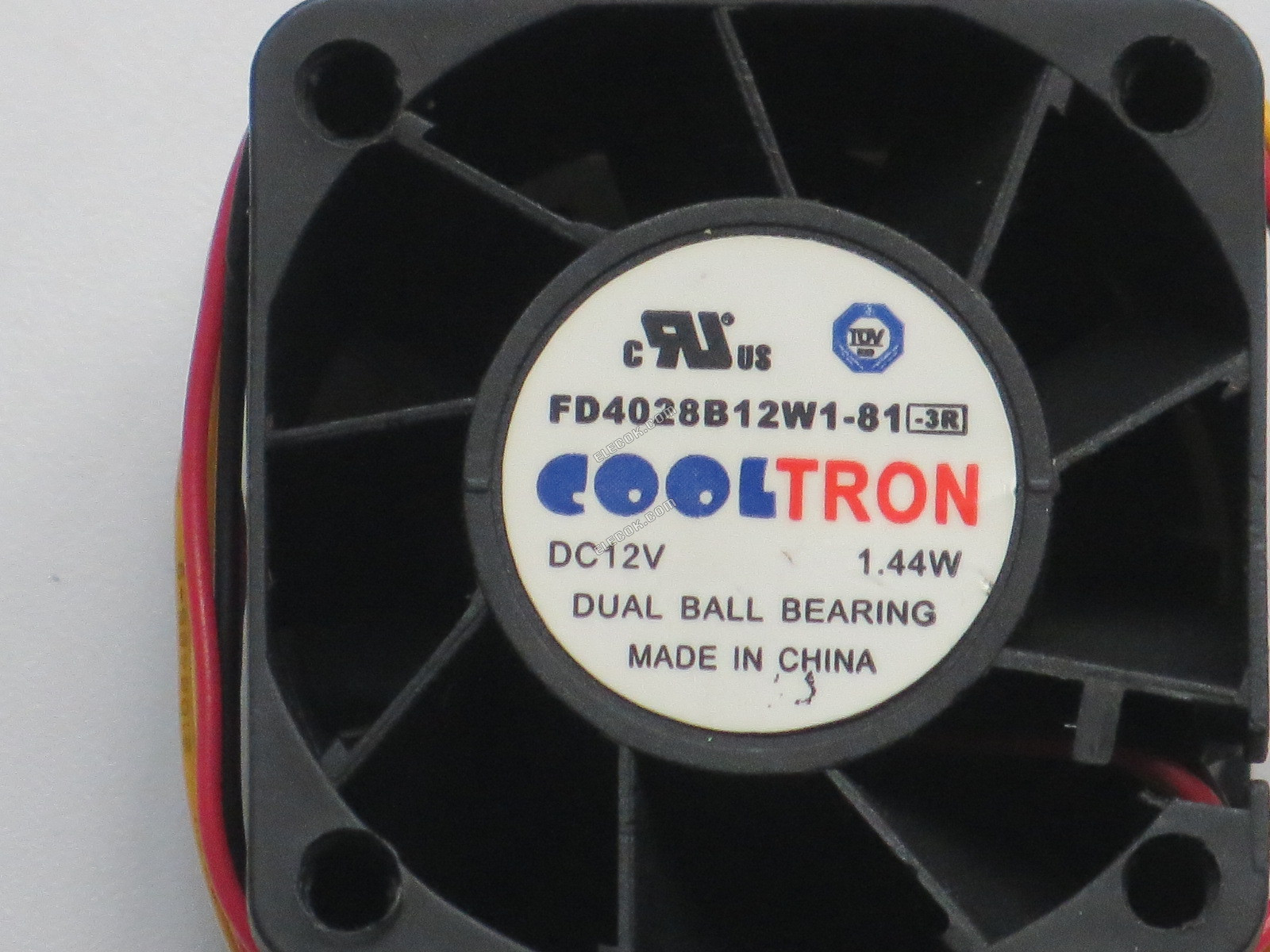 COOLTRON FD4028B12W1-81 Servidor - Quadrado Ventilador sq40x40x28, 3W, DC 12V 1,44W 3 Fios 