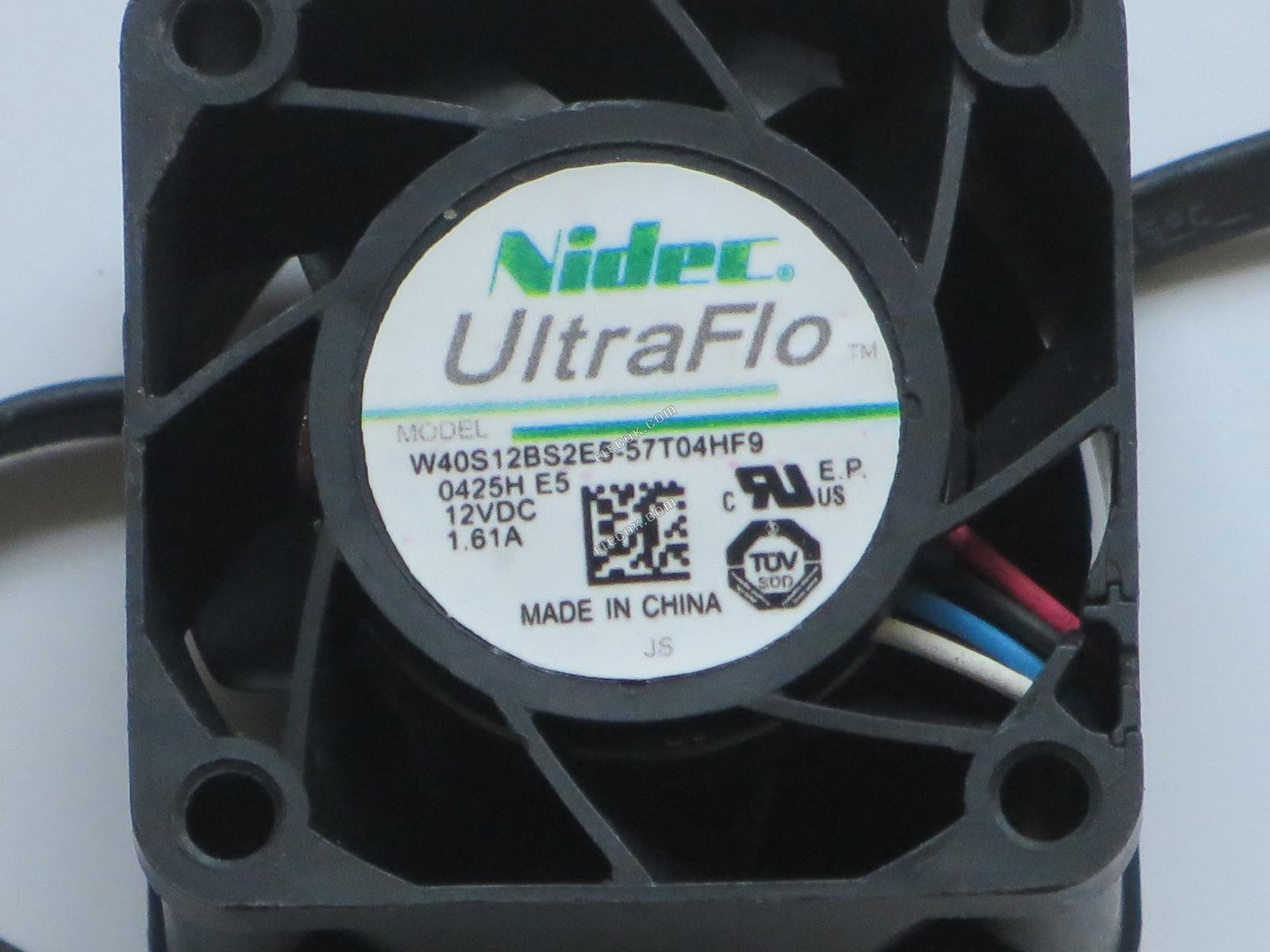 NIDEC W40S12BS2E5-57T04HF9 12V 1,61A 4 καλώδια ανεμιστήρας ψύξης 