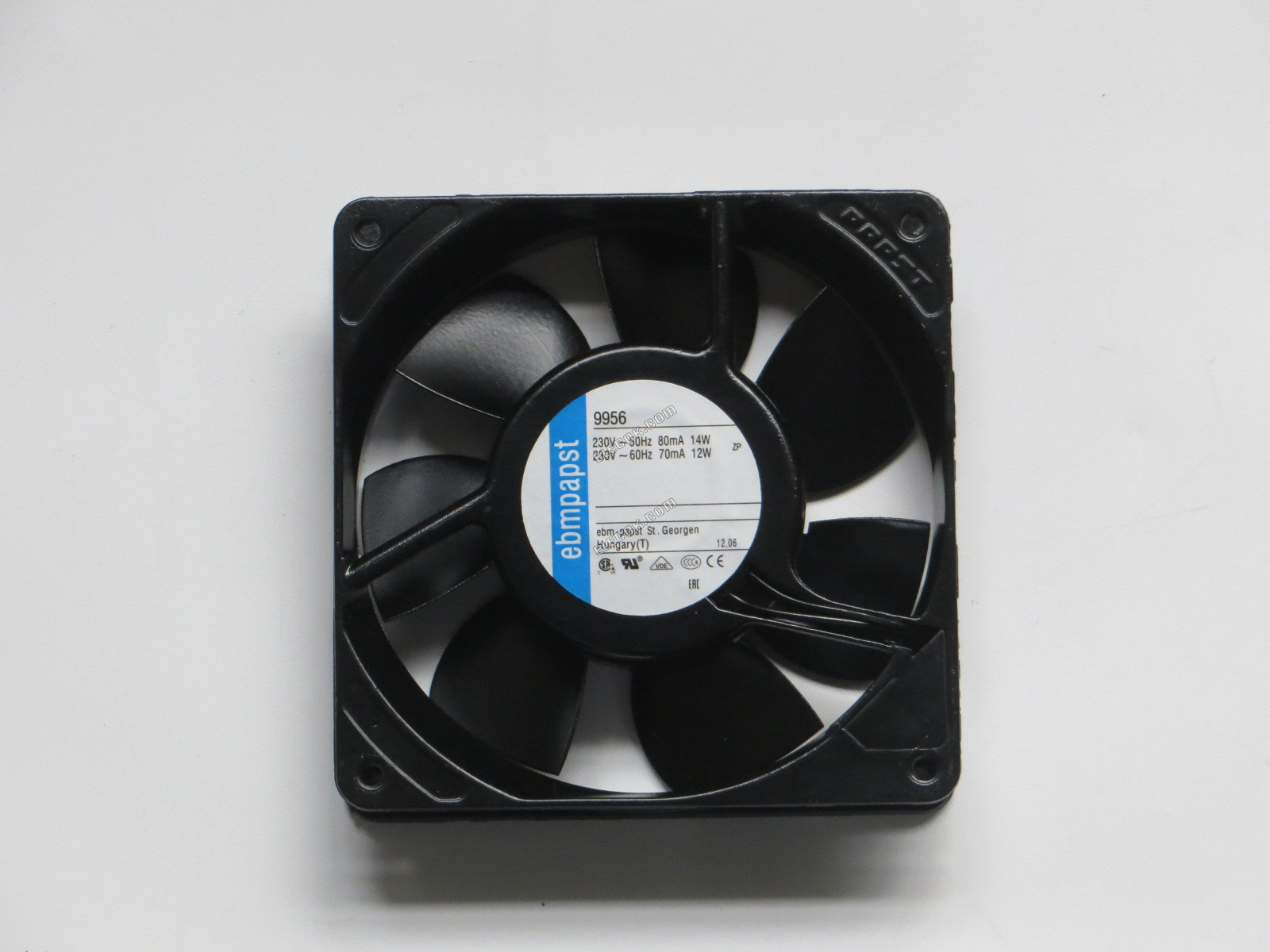 Ebmpapst 9956 230V 80/70ma 50/60HZ 14/12W Cooling Fan with plug connection. refurbished 