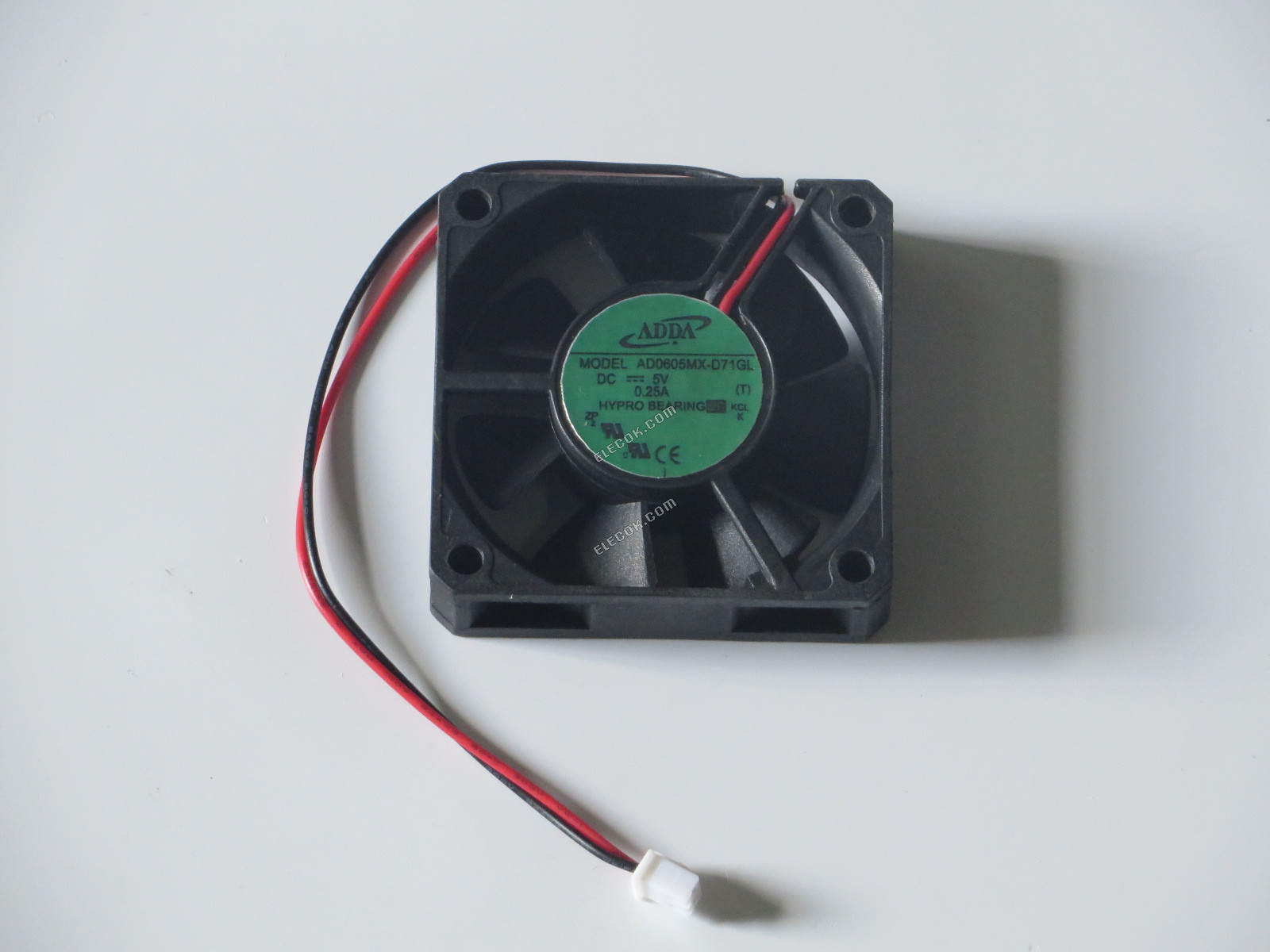 ADDA AD0605MX-D71GL-LF DC Fans 60mm 5VDC 14.2CFM 2wires Cooling Fan 