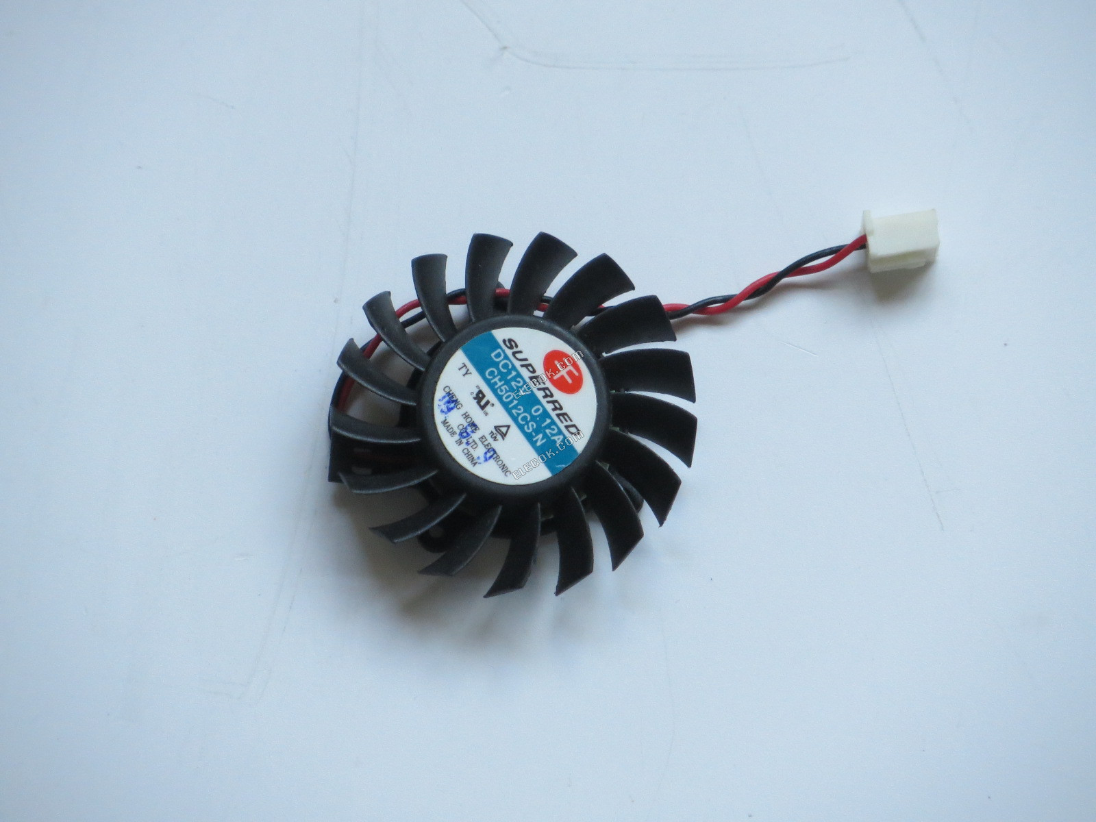 SUPERRED CH5012CS-N 12V 0.12A 2wires Fan 16GB, used 