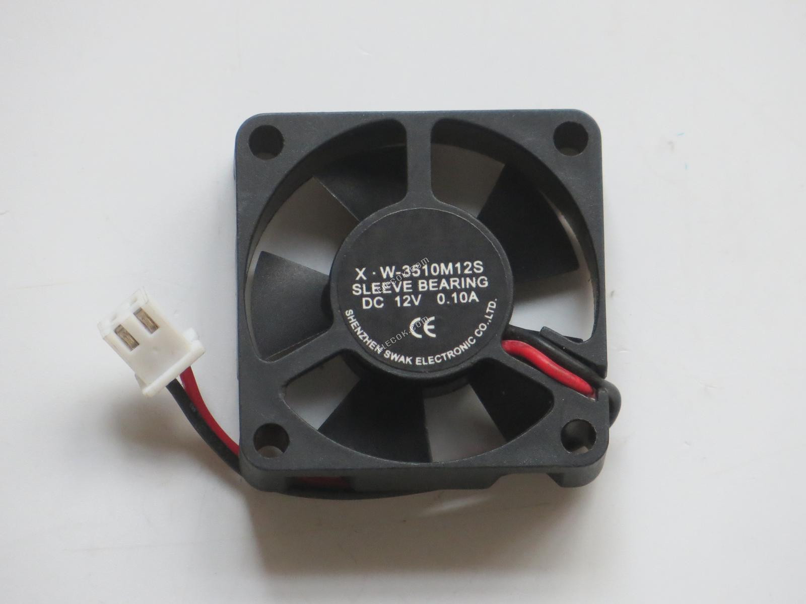 SWAK X.W-3510M12S 12V 0.10A 2 전선 냉각 팬 