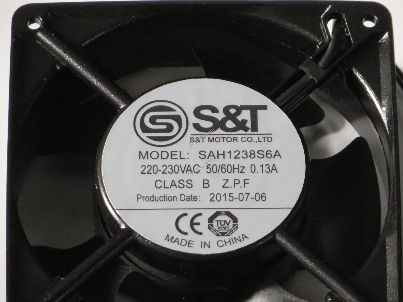 S&amp;T SAH1238S6A 220/230V 0,13A 2 καλώδια ανεμιστήρας ψύξης 