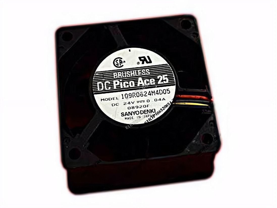Sanyo Denki 109R0624M4D05 Server - Square Fan sq60x60x25mm, 3-wire, 24V 0.04A 