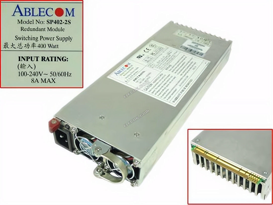 Ablecom SP402-2S Serveur - Alimentation électrique 400W, SP402-2S, D'occasion 