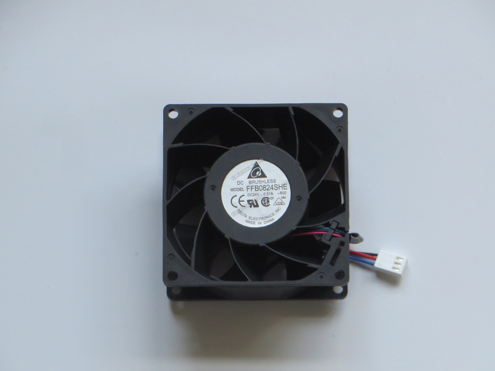 DELTA FFB0824SHE 24V 0.51A 4wires Cooling Fan, refurbished 