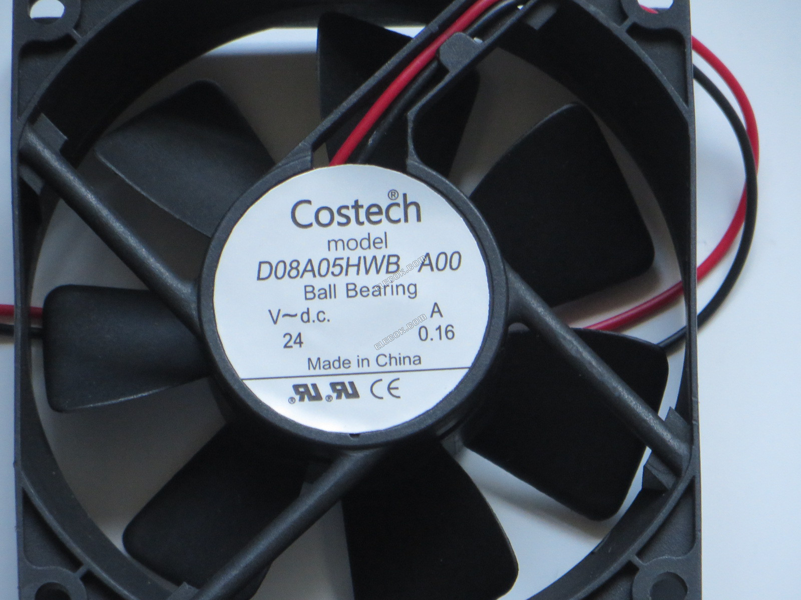 COSTECH D08A05HWB A00 24V 0,16A 2 kablar Kylfläkt 