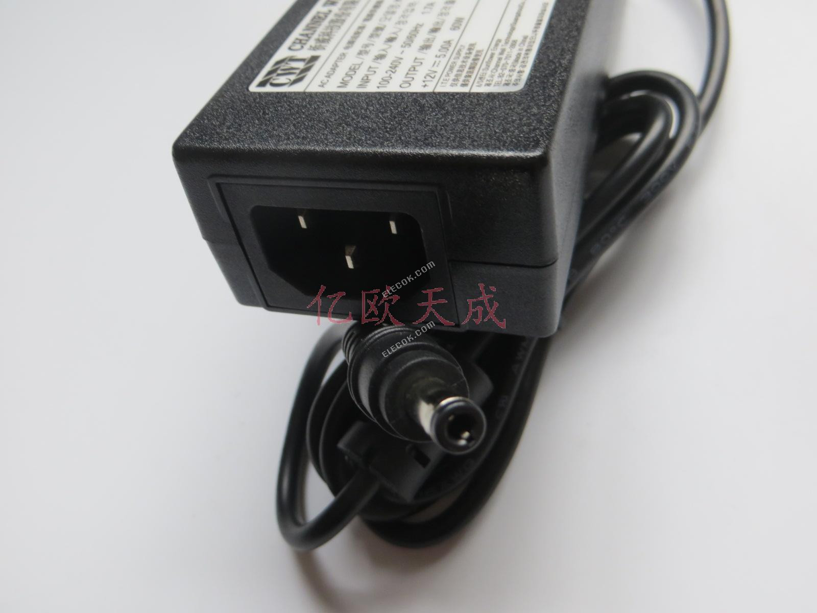 CWT / Channel Well Technology KPL-060F-VI AC Adapter 5V-12V 12V 5A, 5.5*2.5mm 