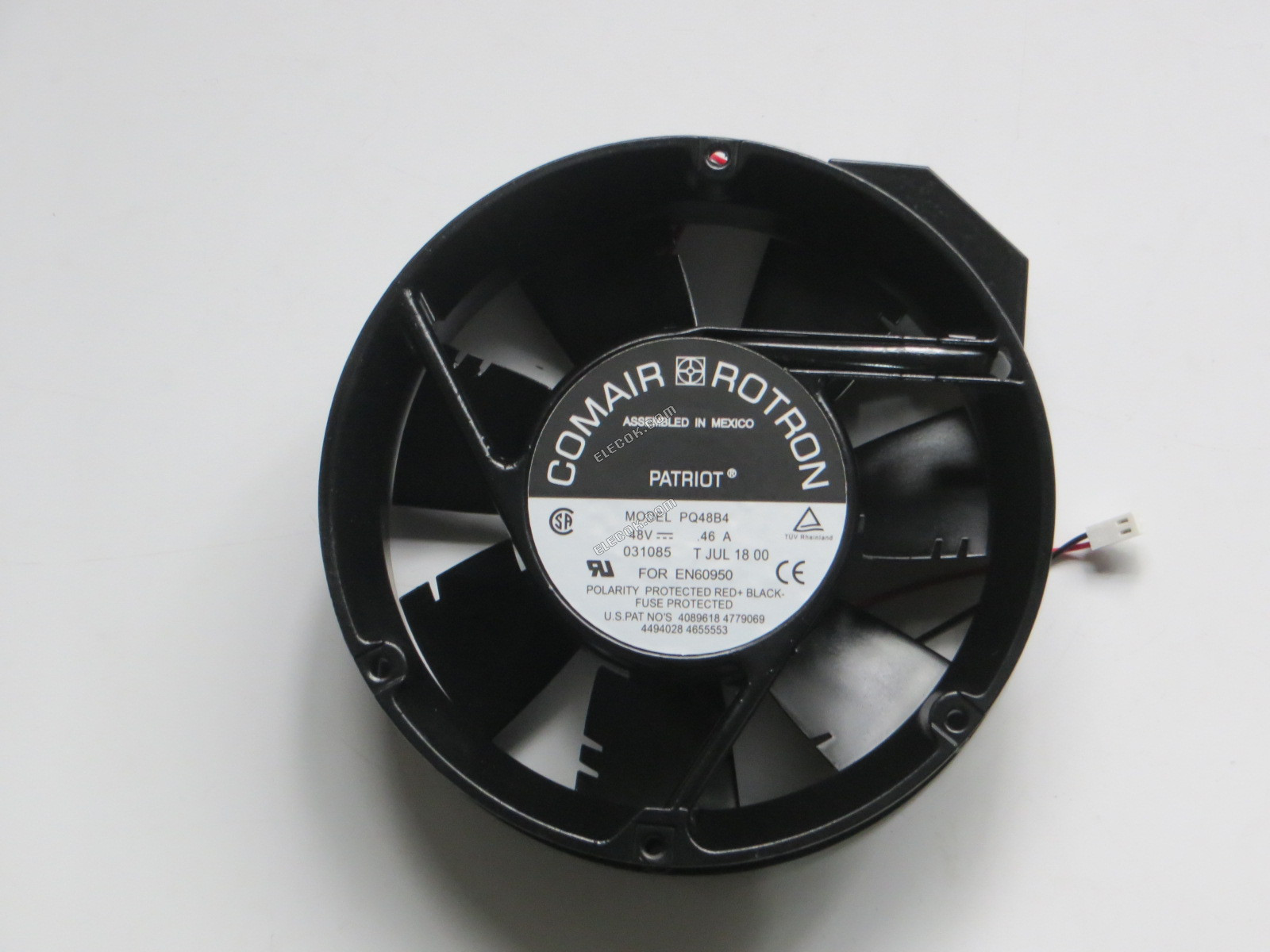 COMAIR ROTRON PQ48B4 48V 0.46A fan, 2wires connection, refurbished 