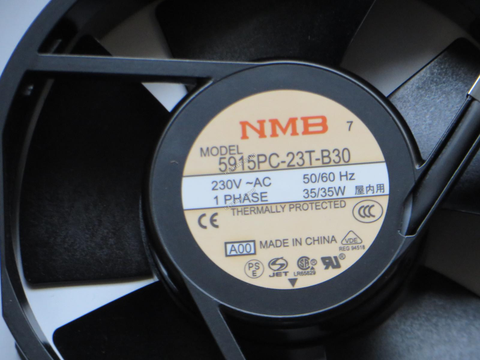 NMB 5915PC-23T-B30-A00 230V 50/60HZ 35W Ventoinha com ligação por soquete, novo 