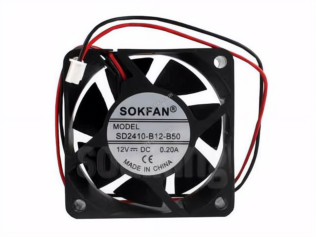 SOKFAN SD2410-B12-B50 12V 0.20A 2 Wires Cooling Fan 