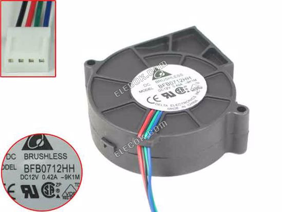 Delta BFB0712HH 7525 12V 0.42A 7.5cm CM Fan 
