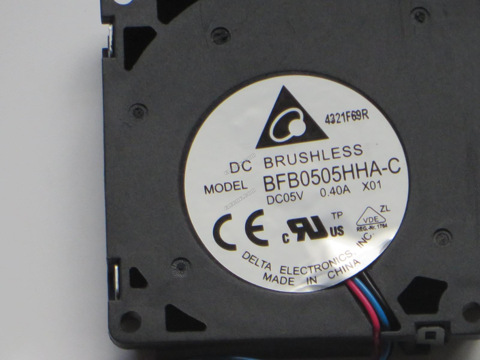 DELTA BFB0505HHA-C 5V 0.40A 3wires Cooling Fan 
