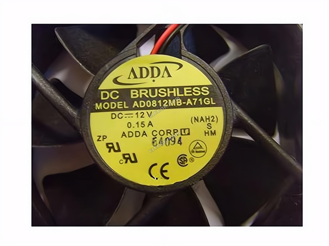 ADDA AD0812MB-A71GL διακομιστής - τετράγωνο ανεμιστήρας NAH2, sq80x80x25, 2 αγωγών, 12V 0,15A 