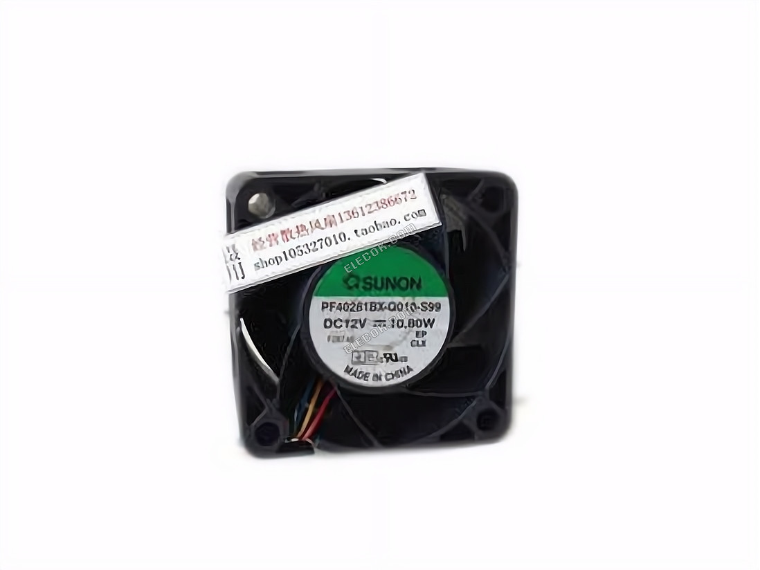 SUNON PF40281BX-Q010-S99 διακομιστής - τετράγωνο ανεμιστήρας sq40x40x28mm, 4 αγωγών, 12V 10.80W 