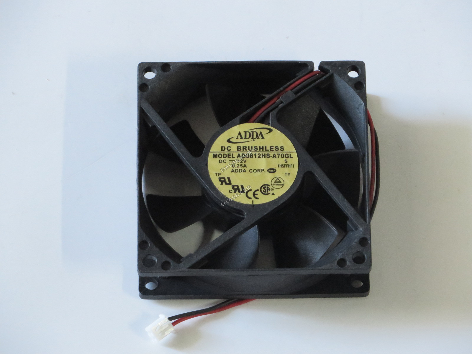 ADDA AD0812HS-A70GL 12V 0,25A 3W 2 καλώδια ανεμιστήρας ψύξης 