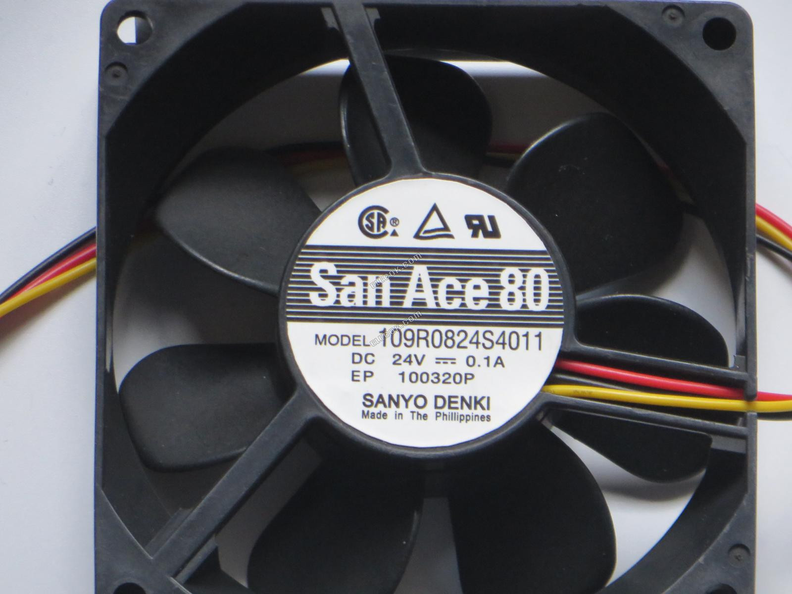 Sanyo 109R0824S4011 24V 0,1A 3 cables Ventilador De Refrigeración 