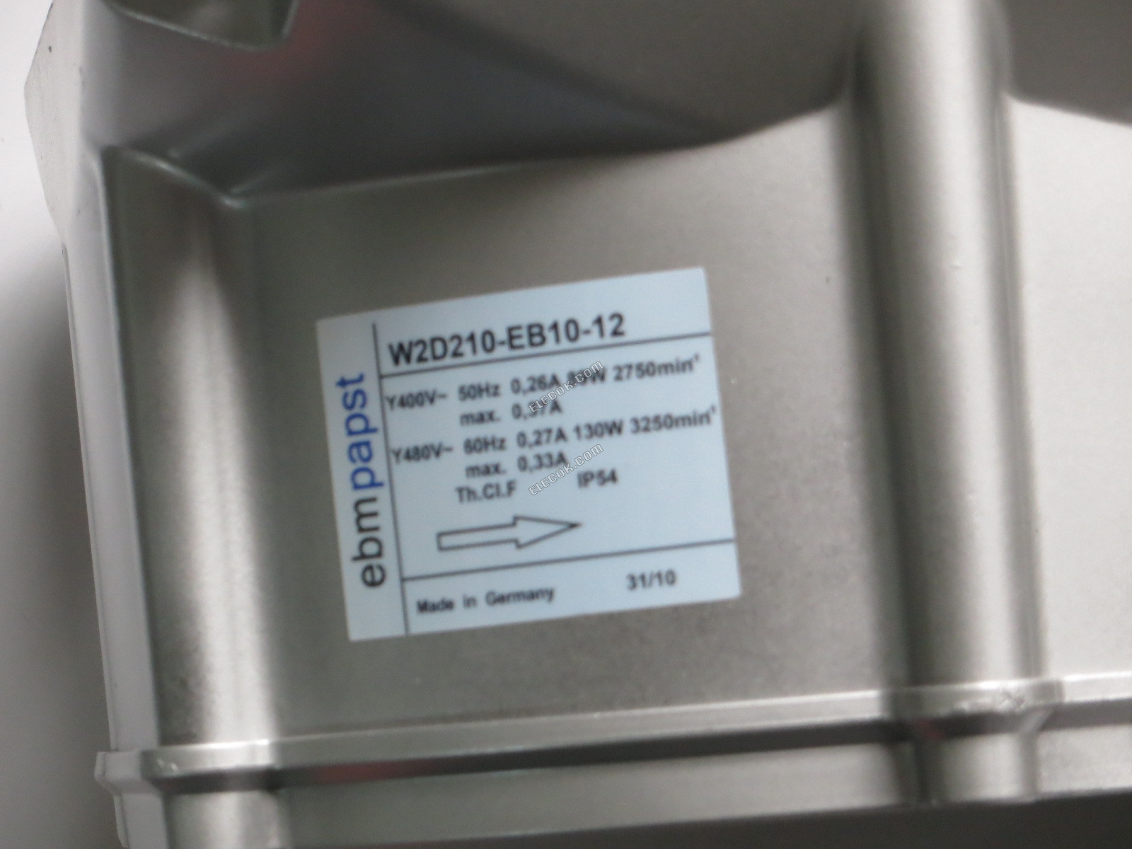 Ebmpapst W2D210-EB10-12 400/480V 50/60HZ 89/130W Ventilador, recondicionado 