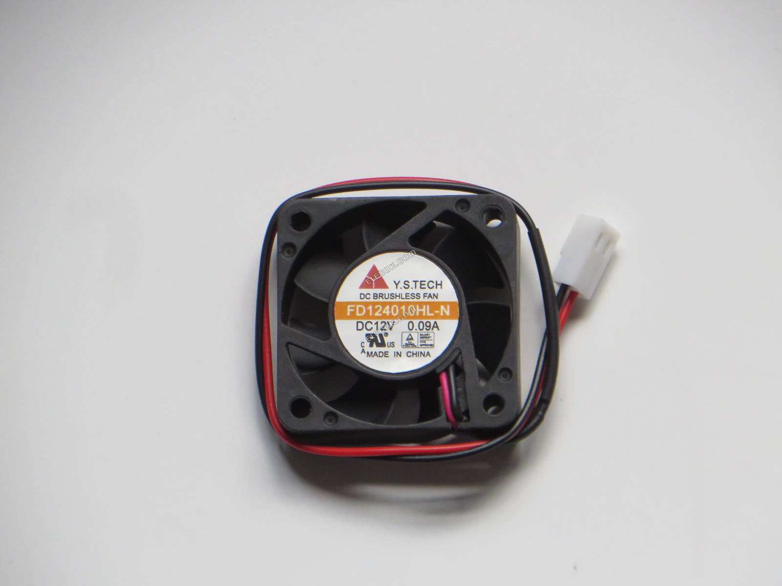 Y.S.TECH FD124010HL-N 12V 0.09A 2wires Cooling Fan 