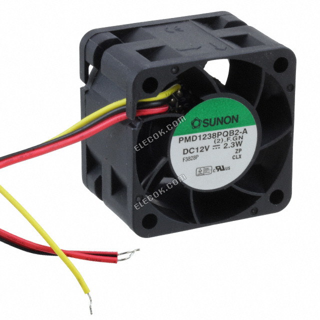 PMD1238PQB2-A 2 .F.GN Sunon LüFTER AXIAL 38X28MM 12VDC DRAHT 3 Draht Anschlussleitungen 
