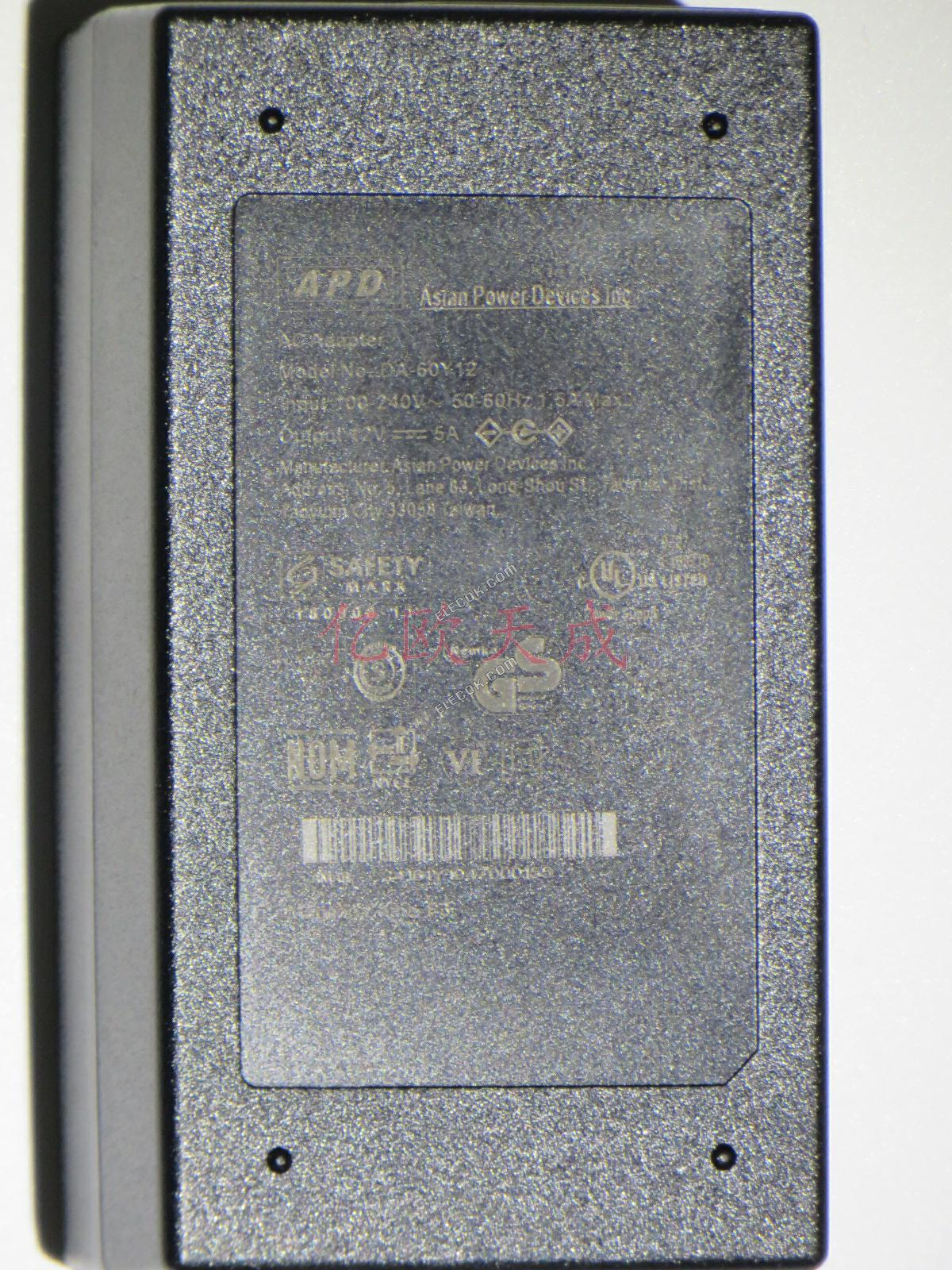 APD 12V5A DA-60Y12 5.5*2.5mm salida 
