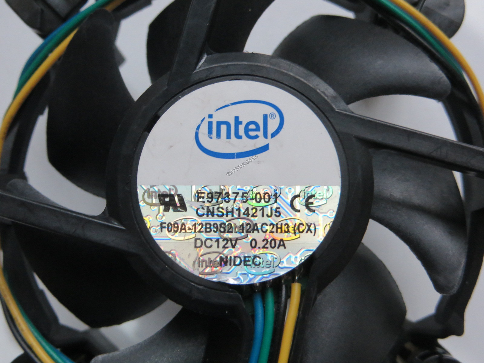 intel NIDEC E97375-001 12V 0.20A 4 Drähte Kühllüfter 