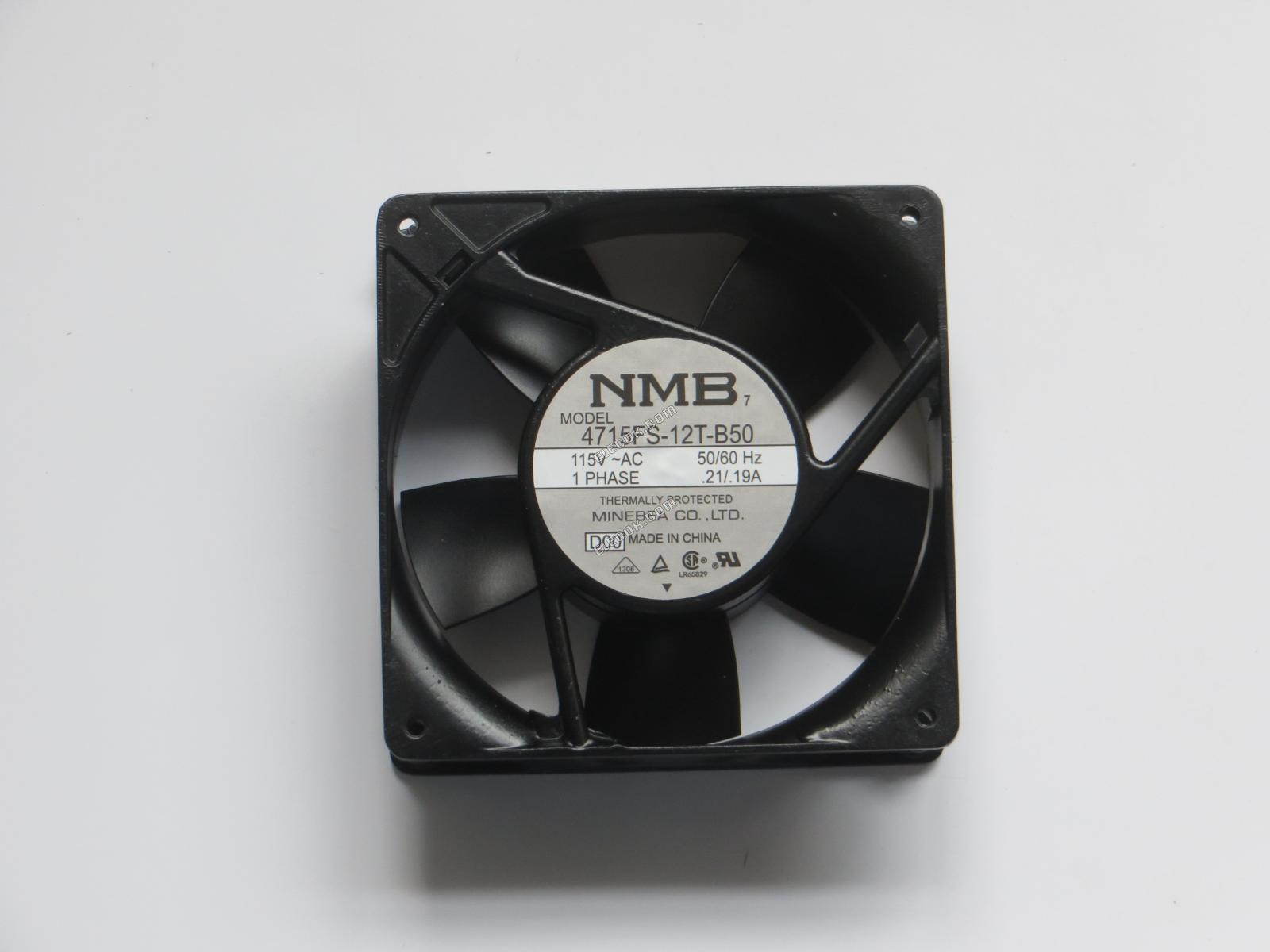 NMB 4715FS-12T-B50 AC115V 50/60HZ 0.21A/0.19 Terminal Plug Cooling Fan 