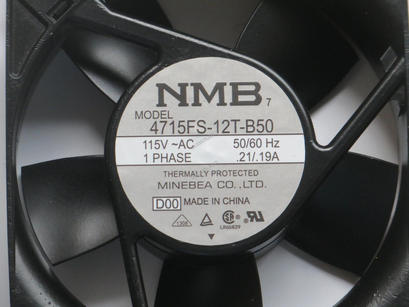 NMB 4715FS-12T-B50 AC115V 50/60HZ 0.21A/0.19 Terminal Plug Cooling Fan 