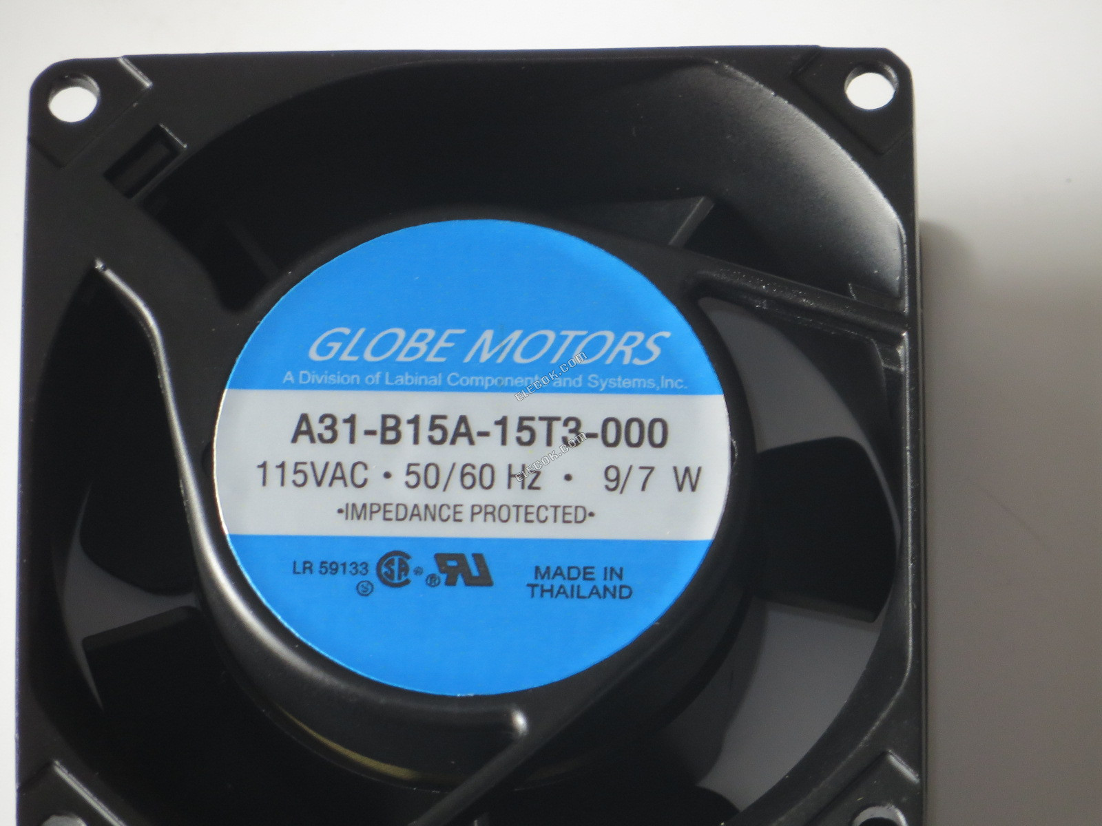 Globe Motors A31-B15A-15T3-000 115V 9/7W Cooling Fan 
