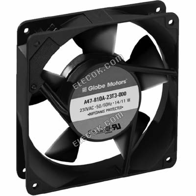 Globe Motors A47-B10A-23T2-000 230V 0.06/0.05A Cooling Fan with plug connector 