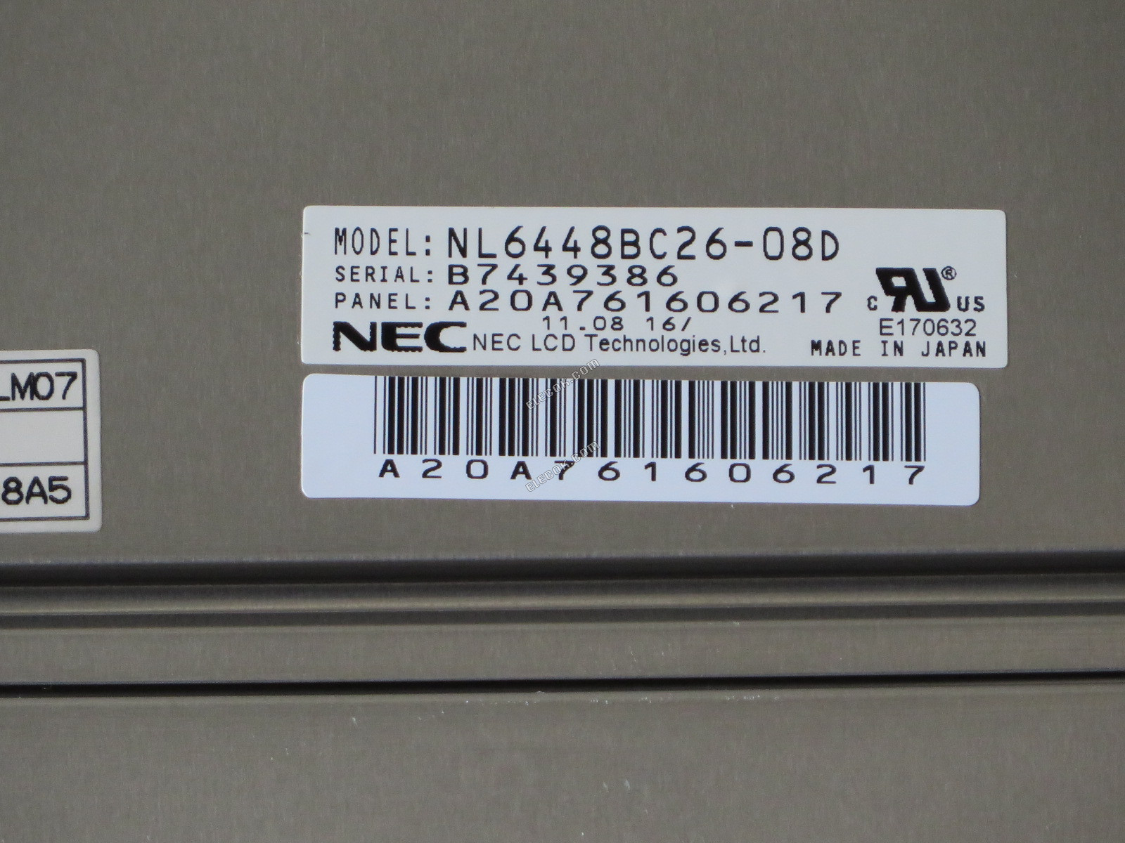 NL6448BC26-08D NEC 8.4" A-si TFT-LCD Panel Inventory New 