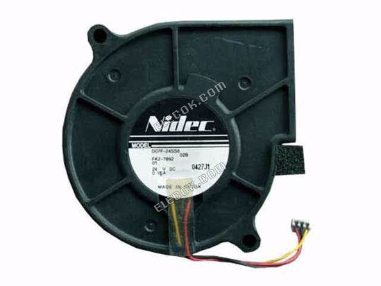 Nidec D07F-24SS6 24V 0,16A 3 przewody Wentylator Chłodzący 