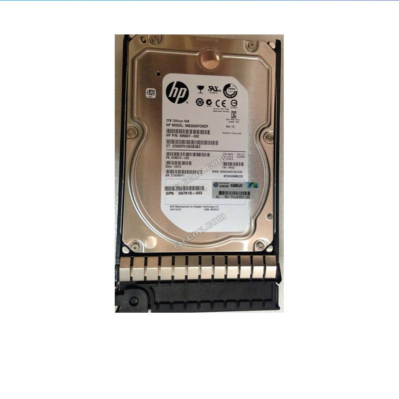 HP 2T 7.2K 3.5 6G SAS 2TB HDD 507616-B21 508010-001