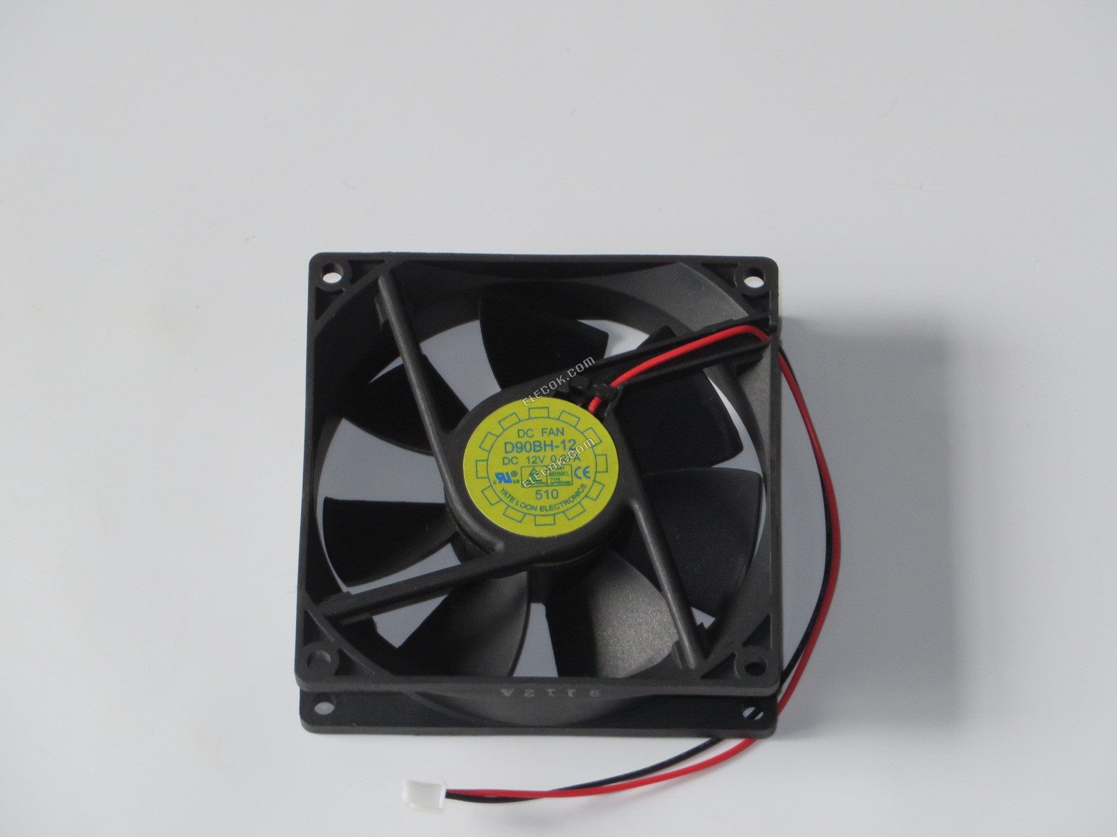 YATE LOON D90BH-12 12V 0.27A 2wires Cooling Fan 