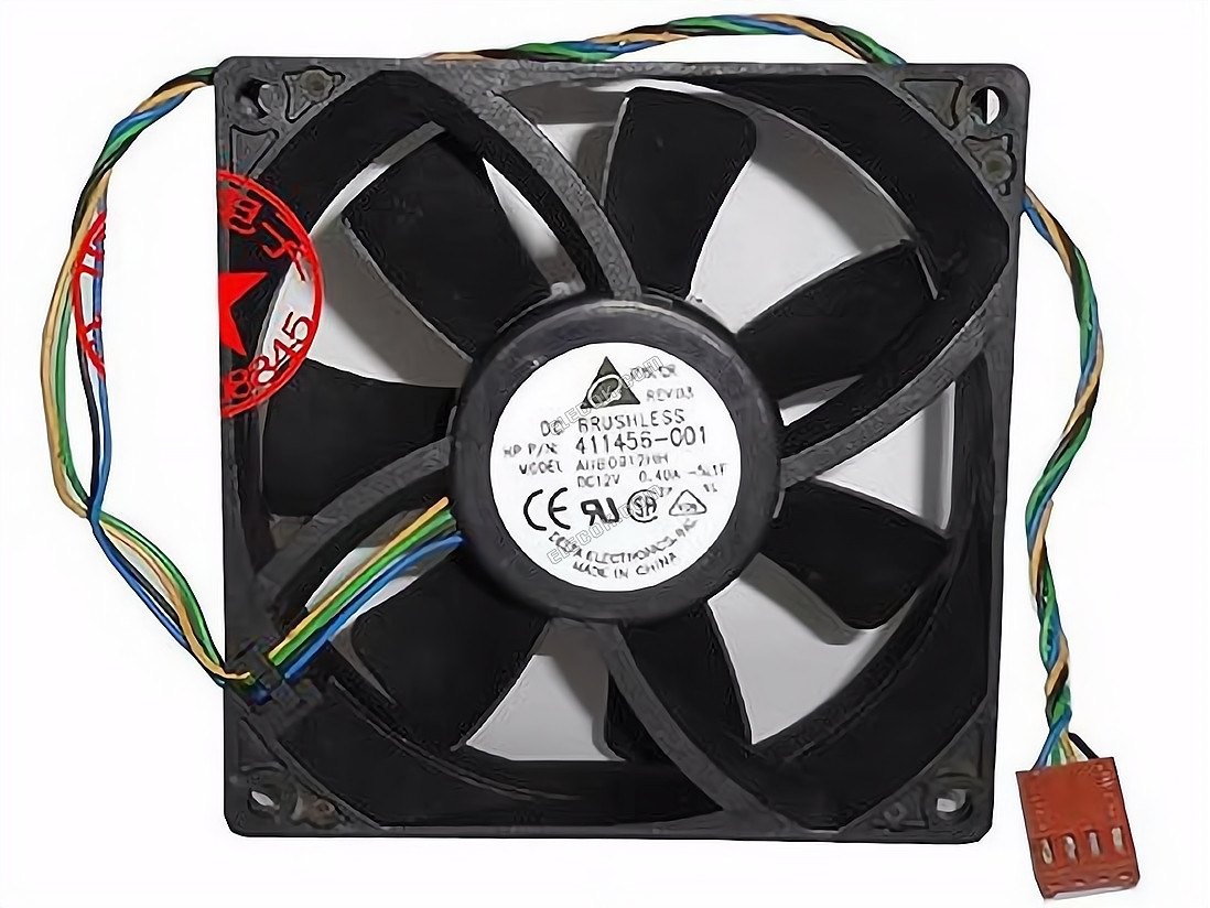 DELTA AUB0912HH 12V 0.40A 3선 냉각 팬 
