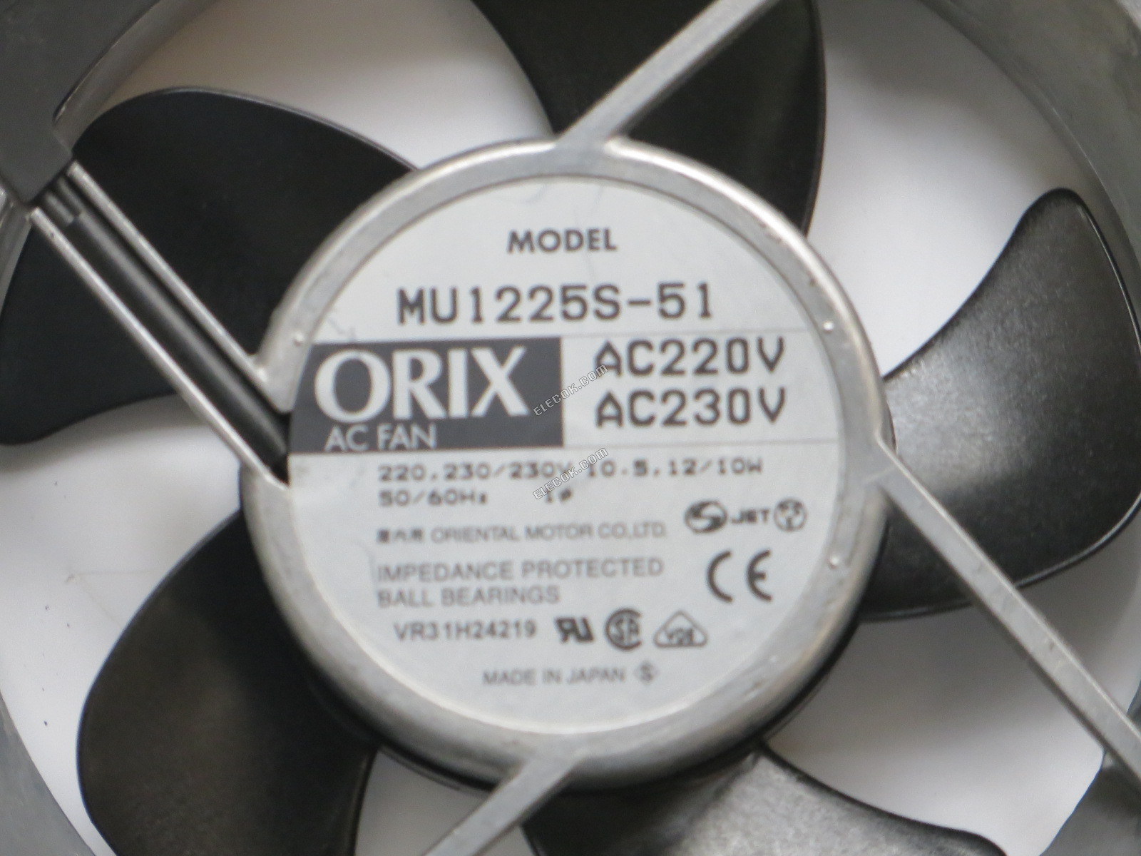 ORIX MU1225S-51 AC 220/230V 50/60HZ Kühllüfter mit sockelanschluss generalüberholt 