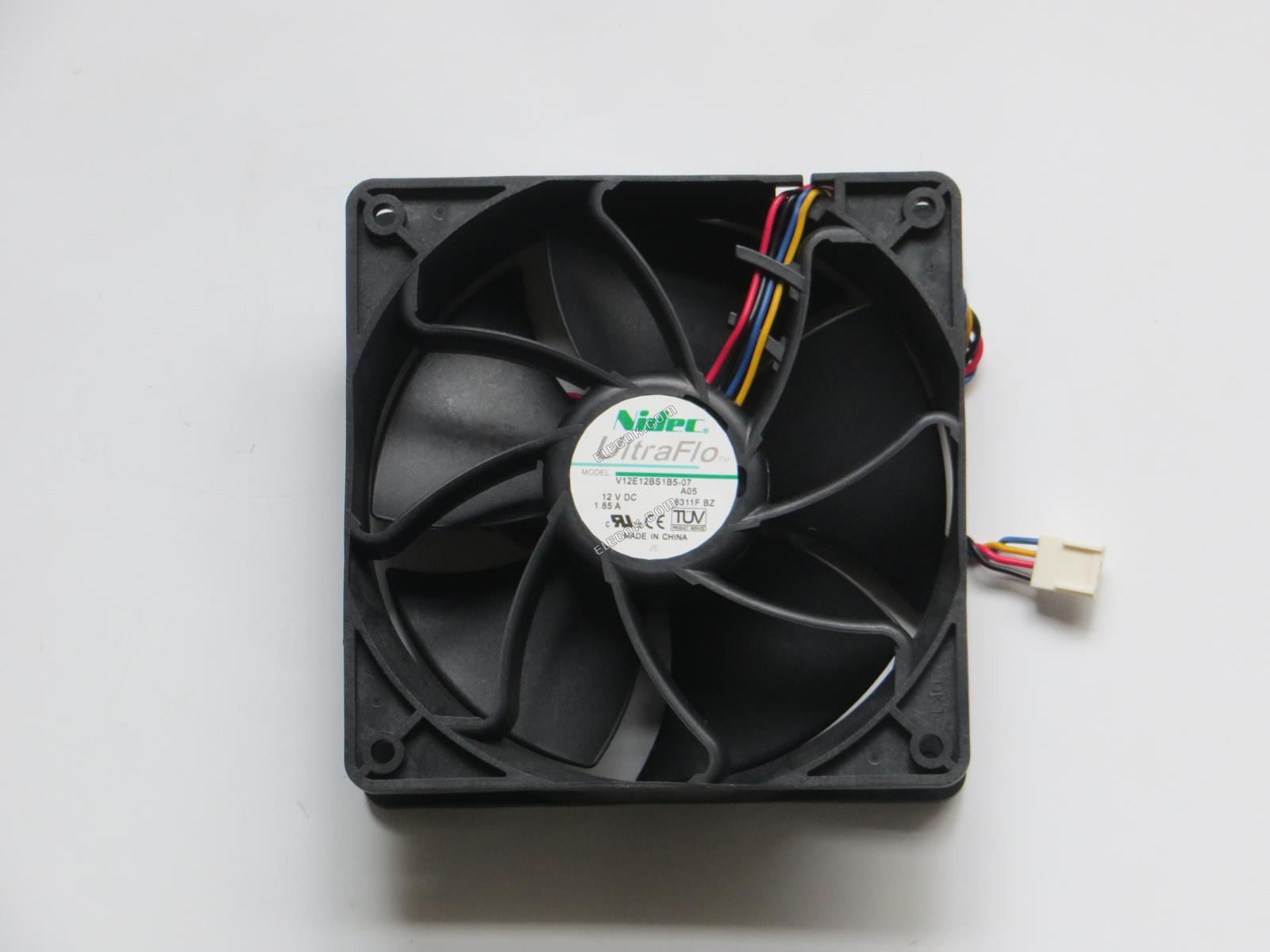 Nidec V12E12BS1B5-07 12V 1.85A 4wires Cooling Fan, substitute 